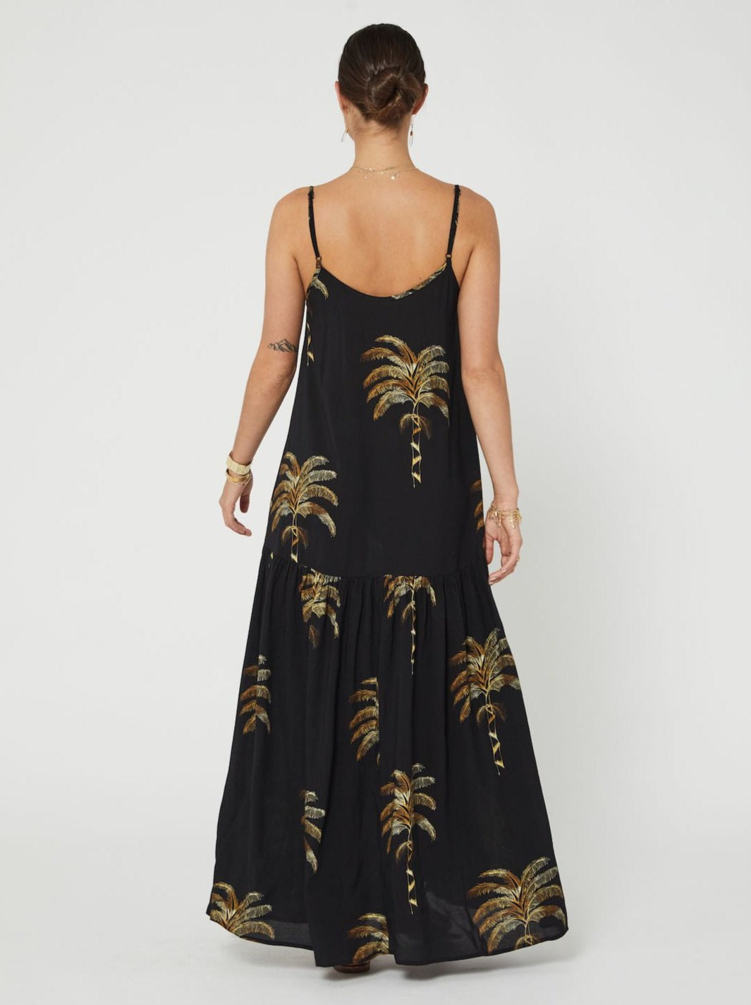Palmeira Oro Drop Waist Maxi Dress - Hana The Label