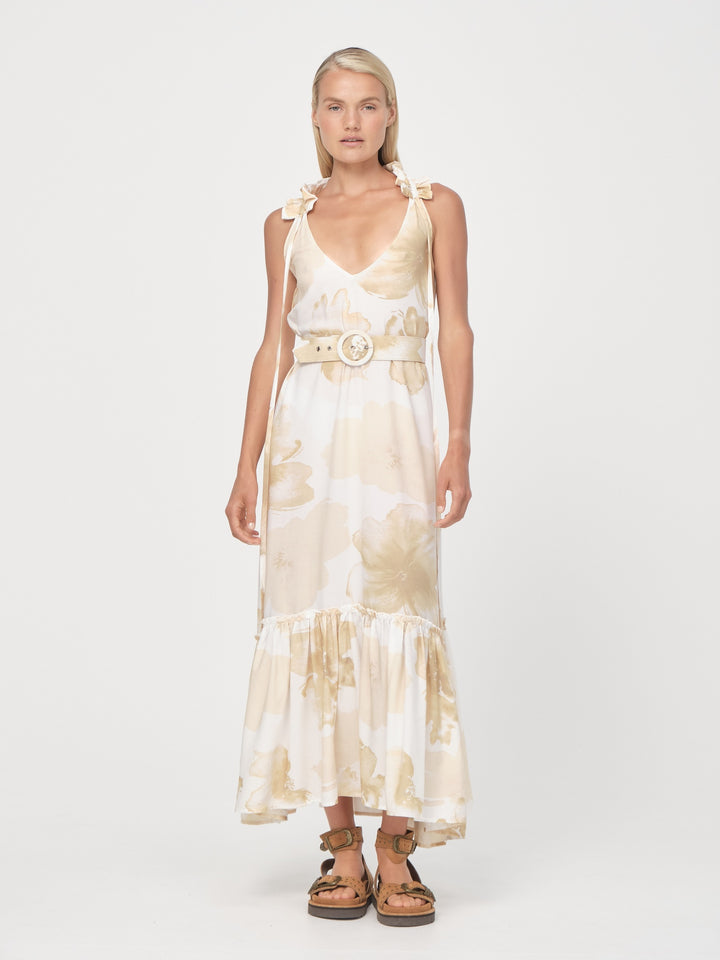 knee length dresses for ladies Aurora Ruffle Maxi Dress | Womens Floral Maxi Dress